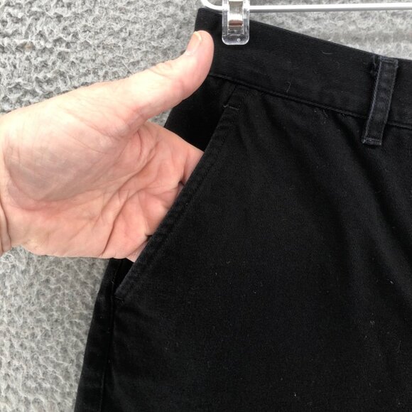 Lauren Ralph Lauren Shorts Womens 6 Black Twill Chino Wide Leg High Rise Casual - Picture 5 of 12